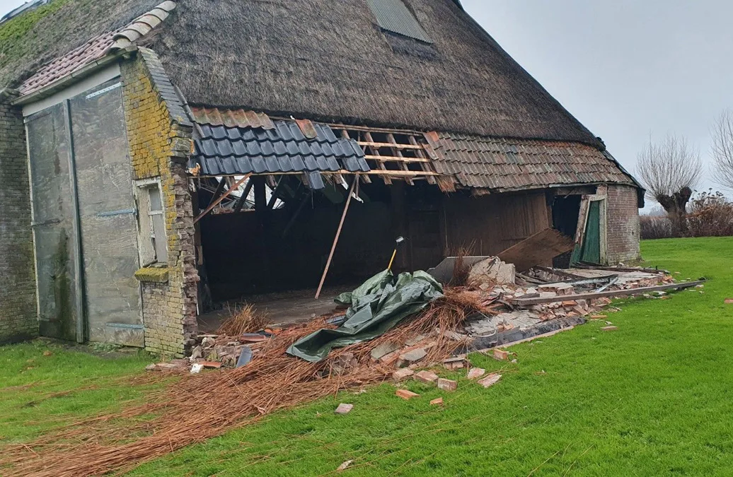 Gevel boerderij slopen